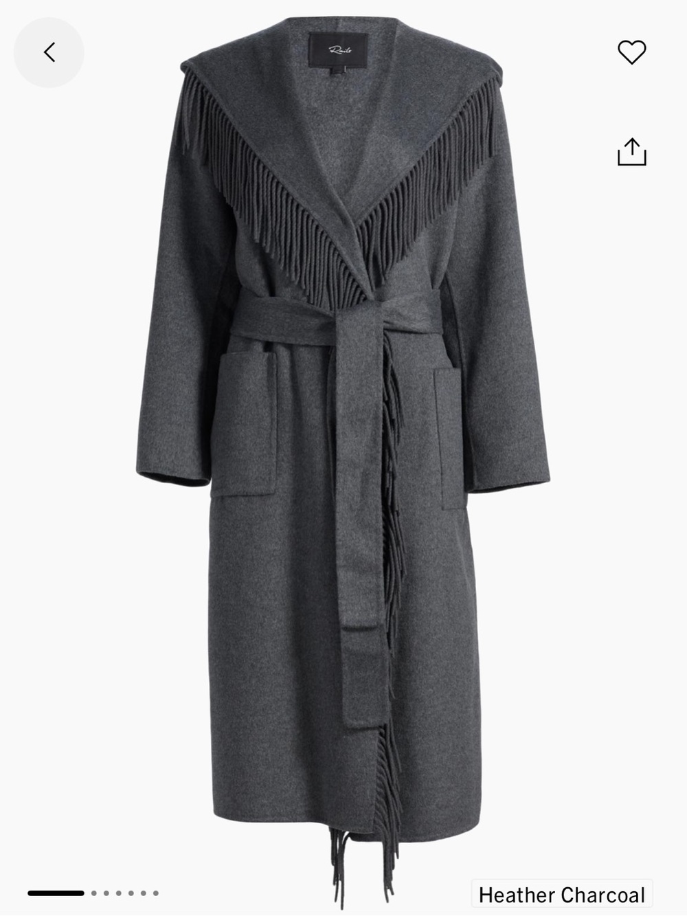 NWT Rails Aron Fringe Hooded Coat